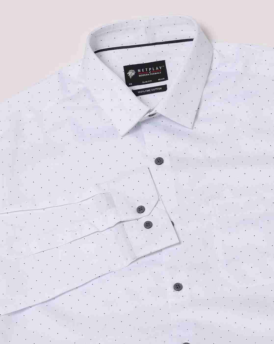 NETPLAY | Men Micro Print Slim Fit Shirt|4