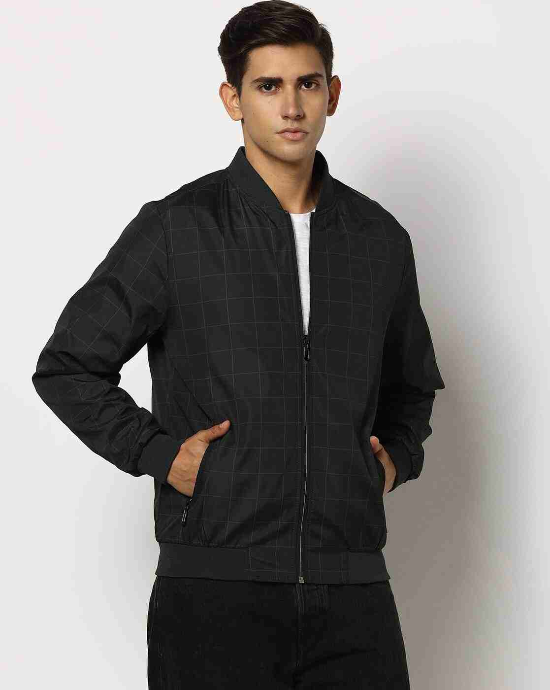 NETPLAY | Men Checked Regular Fit Bomber Jacket|0