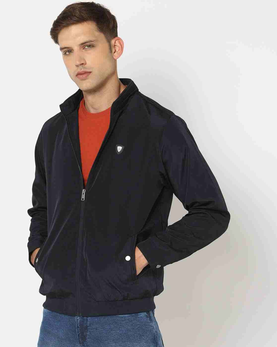 Men Regular Fit Bomber Jacket