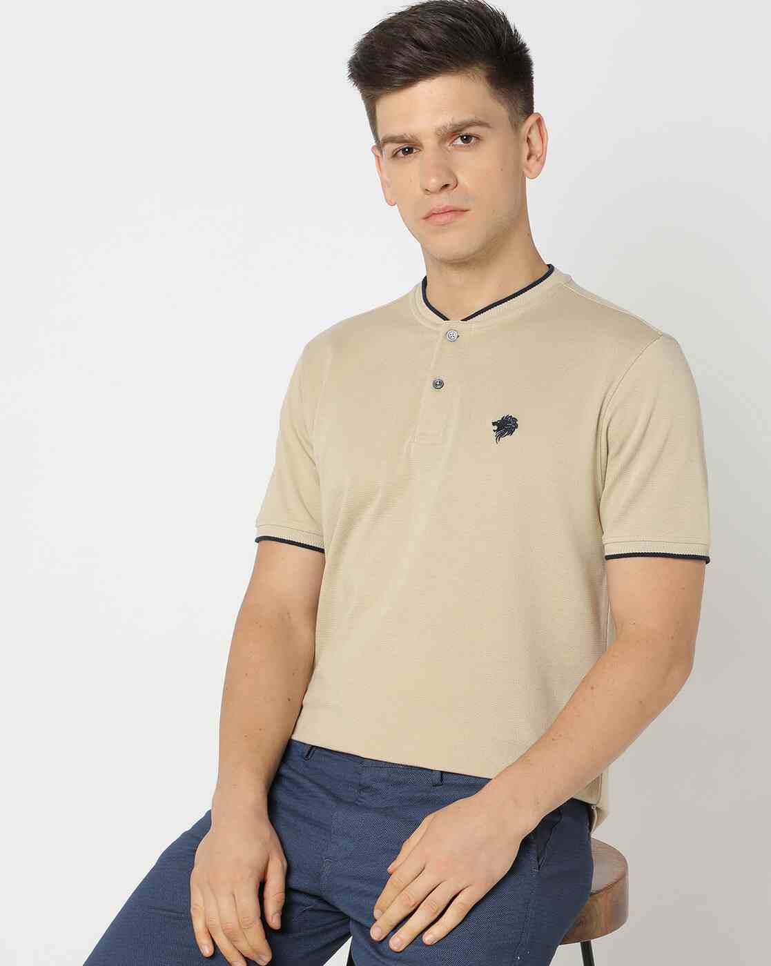 Regular Fit Polo T-Shirt with Logo Embroidery