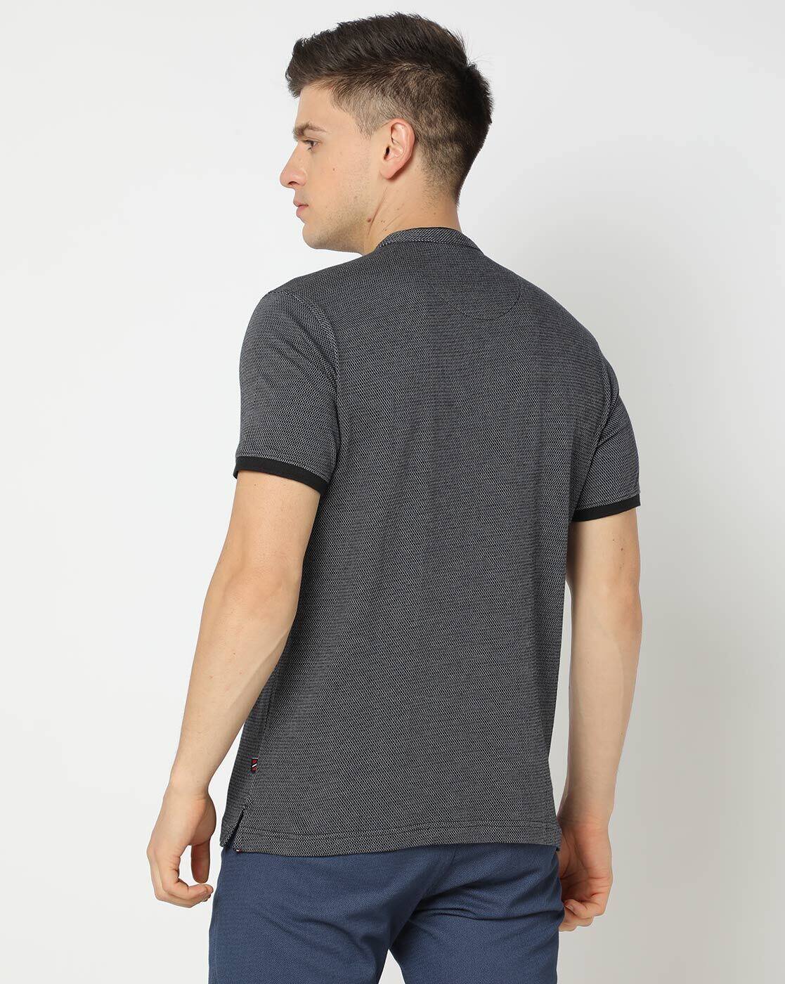 NETPLAY | Regular Fit Heathered Cotton Polo T-Shirt|2
