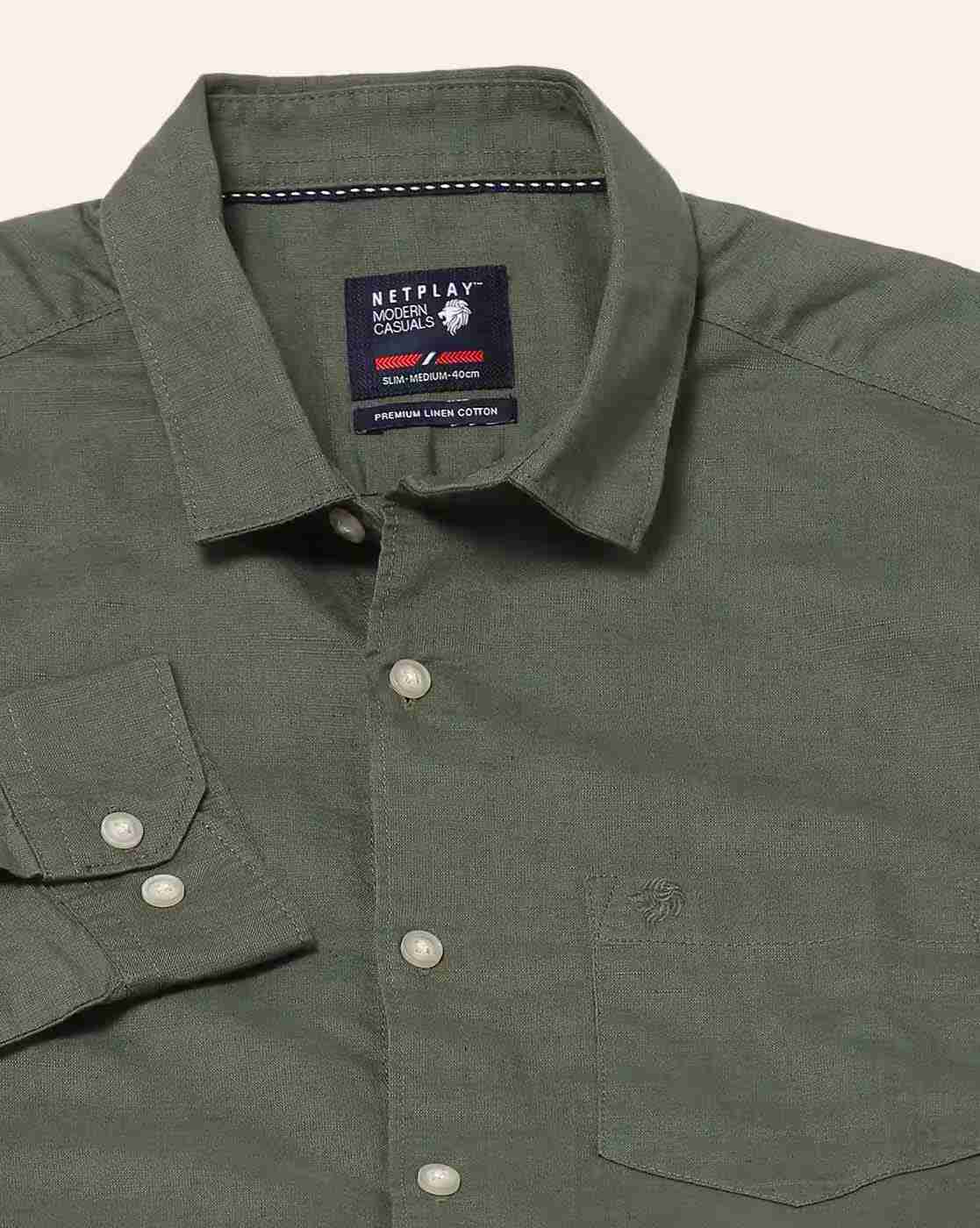 NETPLAY | Slim Fit Shirt with Spread Collar|4