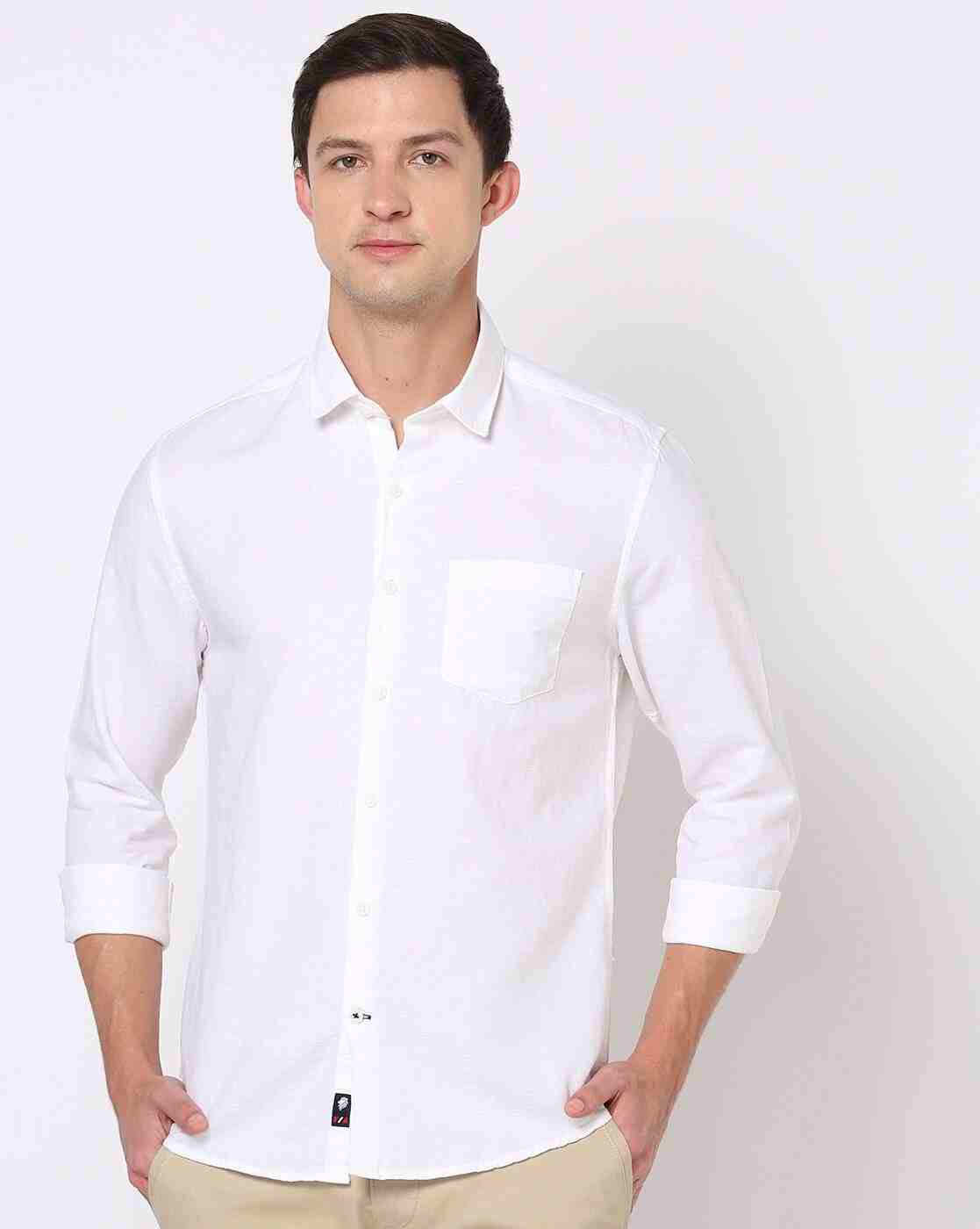 NETPLAY | Slim Fit Shirt with Spread Collar|0