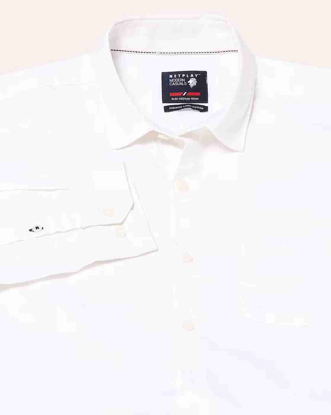 NETPLAY | Slim Fit Shirt with Spread Collar|4