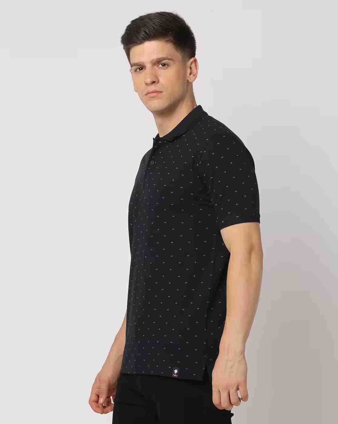 NETPLAY | Regular Fit Micro Print Polo T-Shirt|1