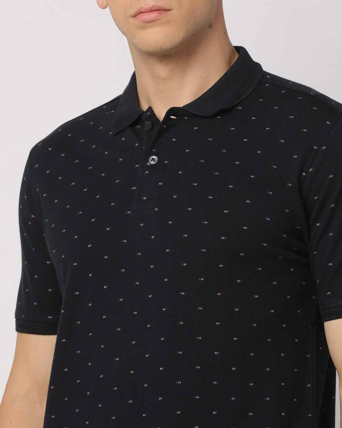 NETPLAY | Regular Fit Micro Print Polo T-Shirt|3