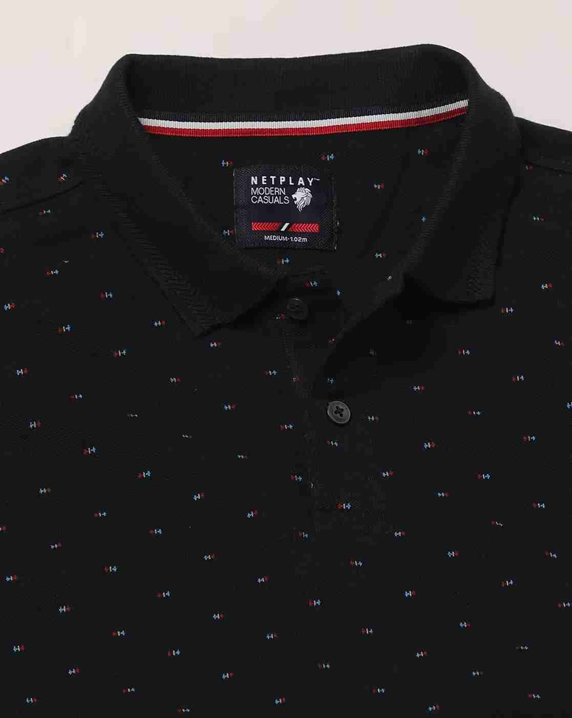 NETPLAY | Regular Fit Micro Print Polo T-Shirt|4