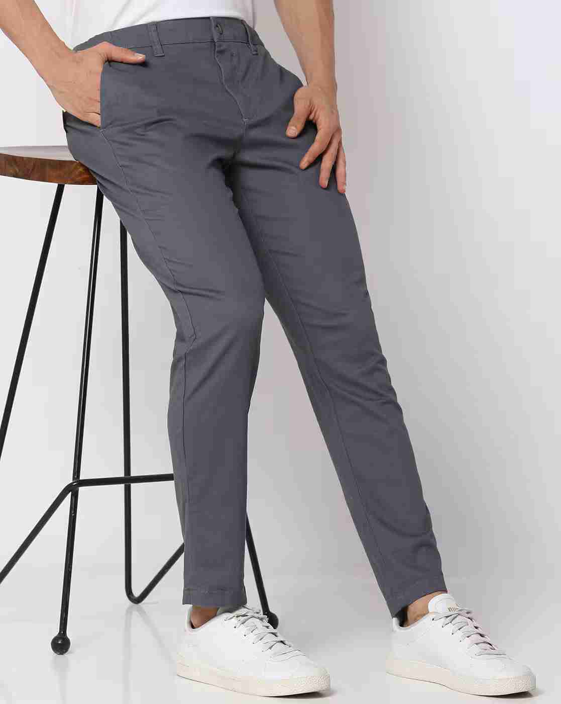 Men Flat-Front Trousers