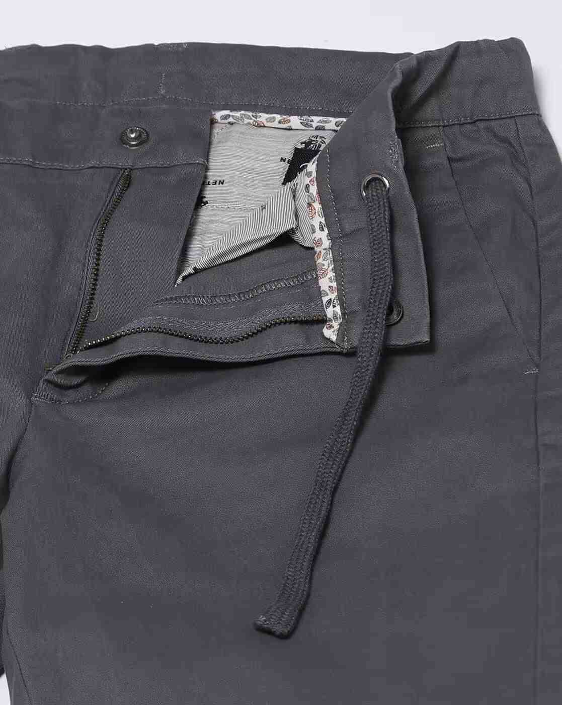 NETPLAY | Men Flat-Front Trousers|5