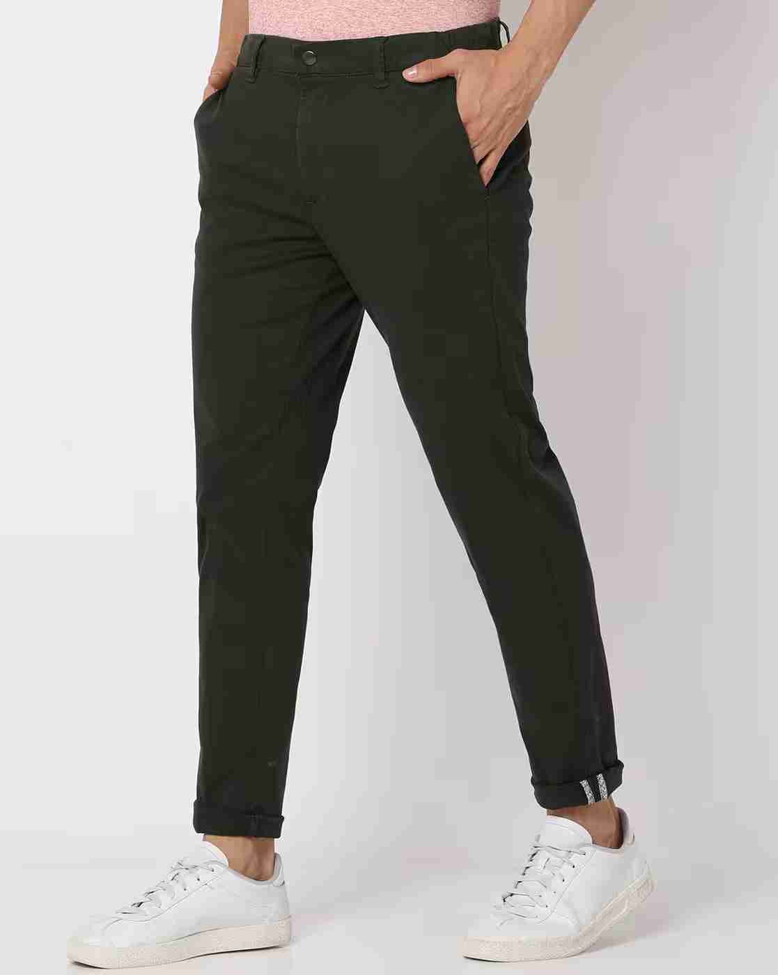 Men Flat-Front Trousers