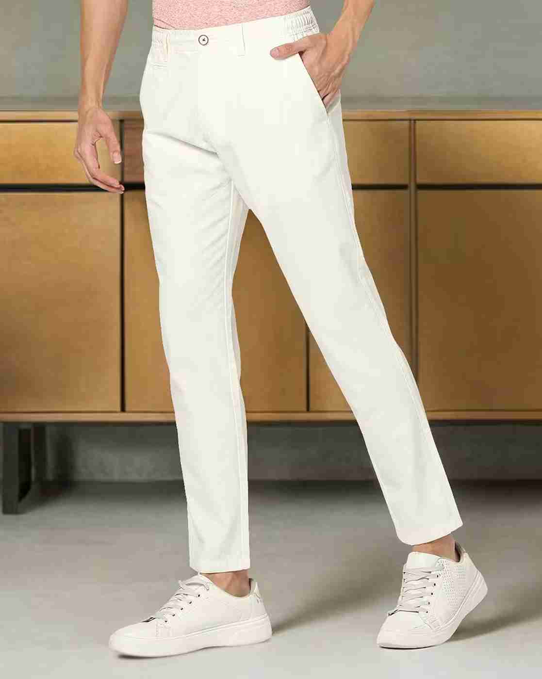 NETPLAY | Men Regular Fit Flat-Front Chinos|0