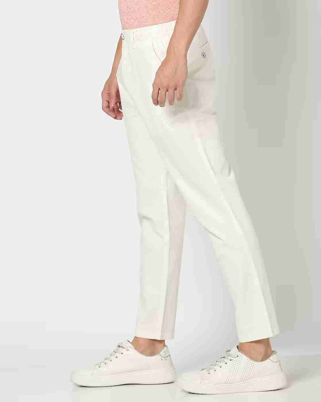 NETPLAY | Men Regular Fit Flat-Front Chinos|1