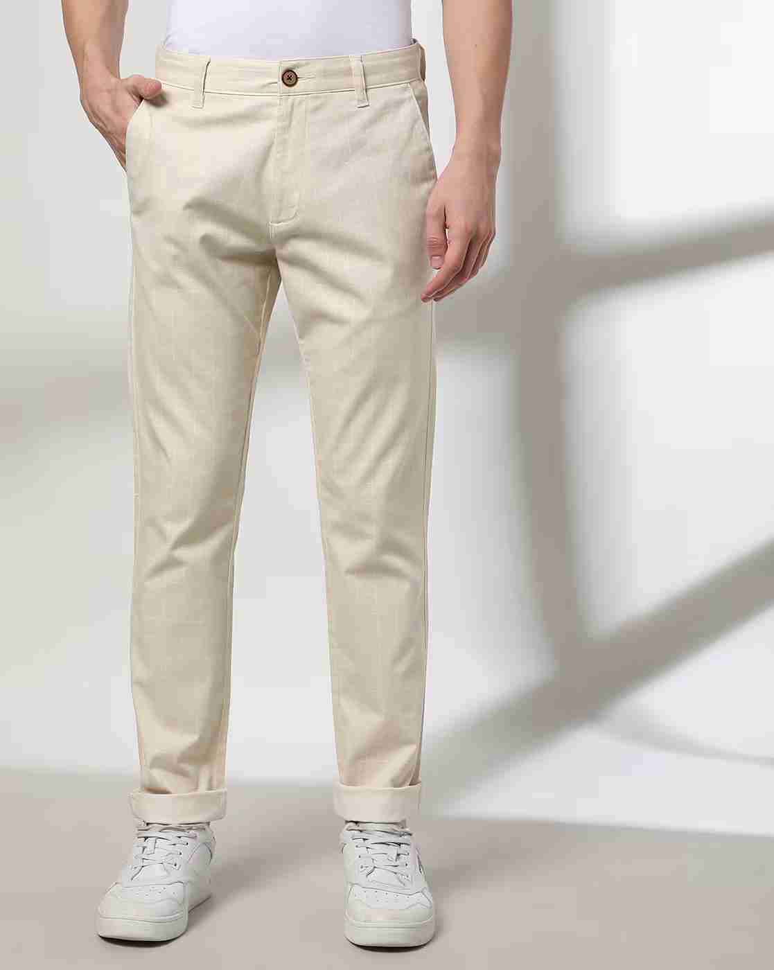 NETPLAY | Men Regular Fit Flat-Front Chinos|0