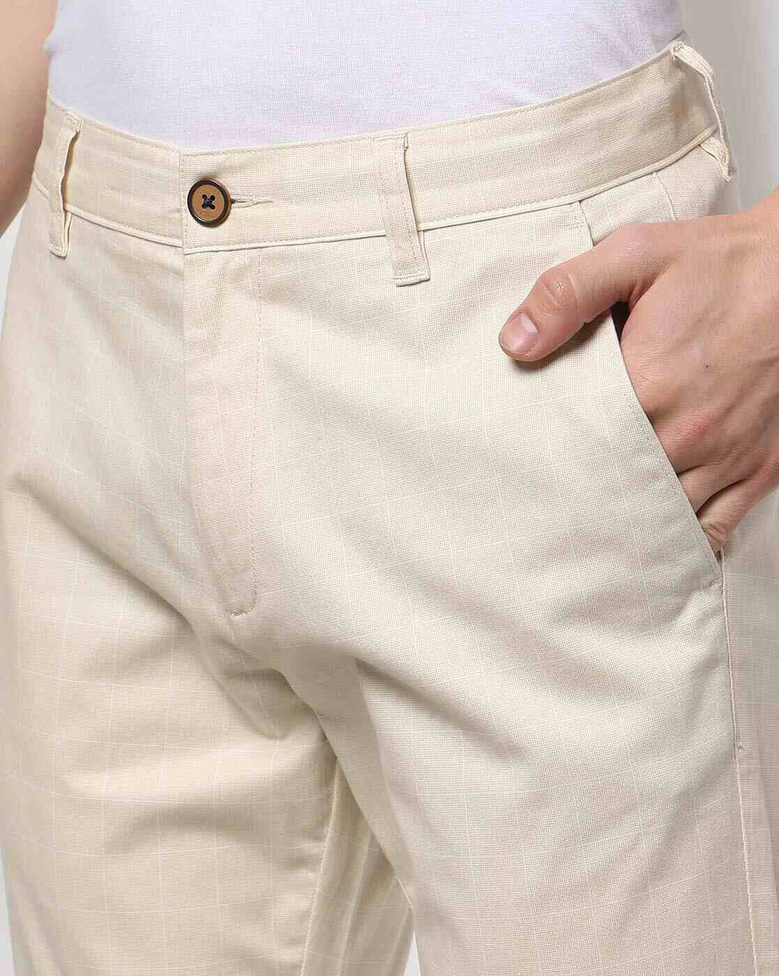 NETPLAY | Men Regular Fit Flat-Front Chinos|3