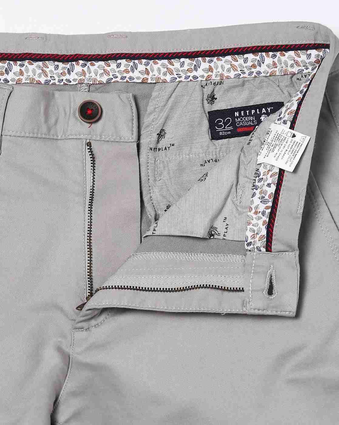 NETPLAY | Men Slim Fit Flat-Front Chinos|4