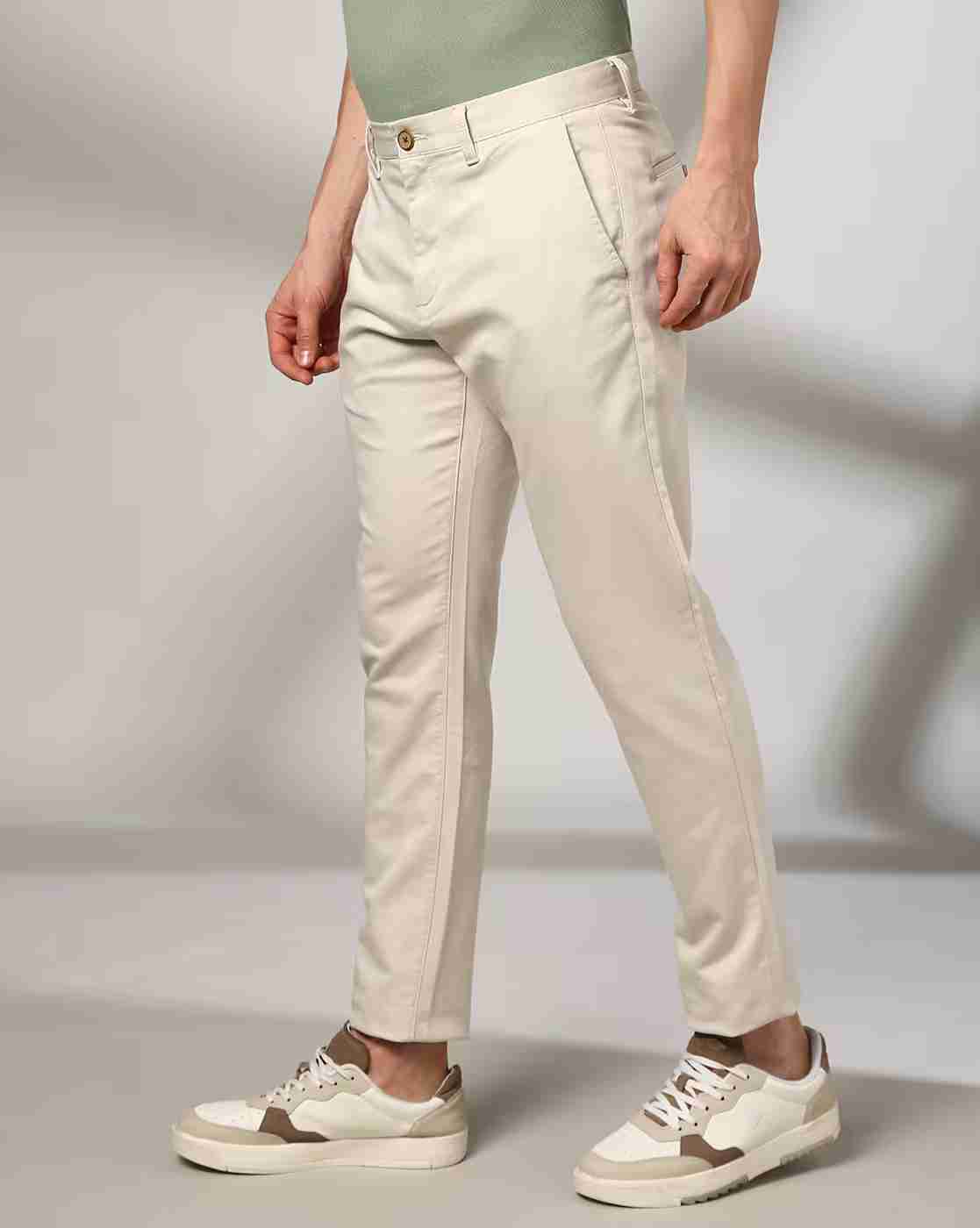 NETPLAY | Men Slim Fit Flat-Front Chinos|1