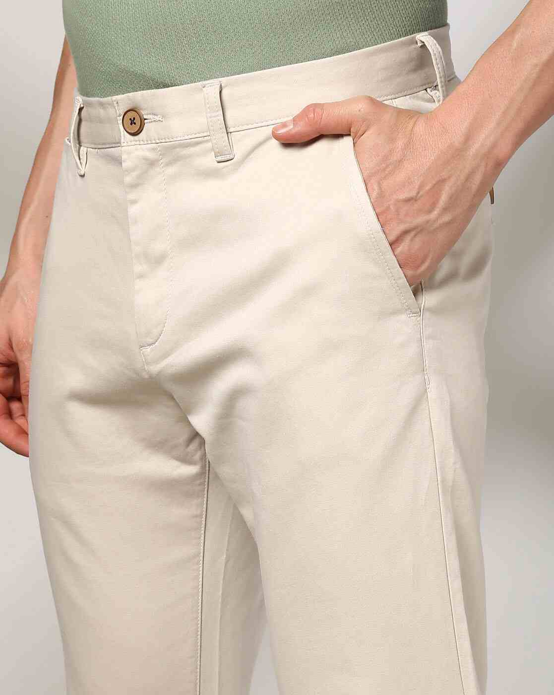 NETPLAY | Men Slim Fit Flat-Front Chinos|3