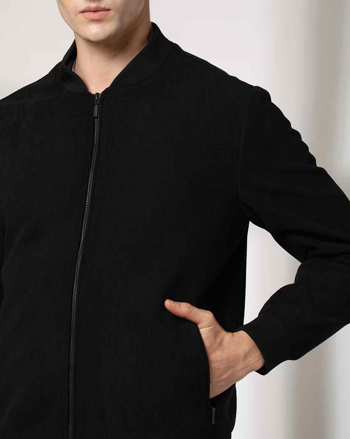 NETPLAY | Men Regular Fit Zip-Front Bomber Jacket|3