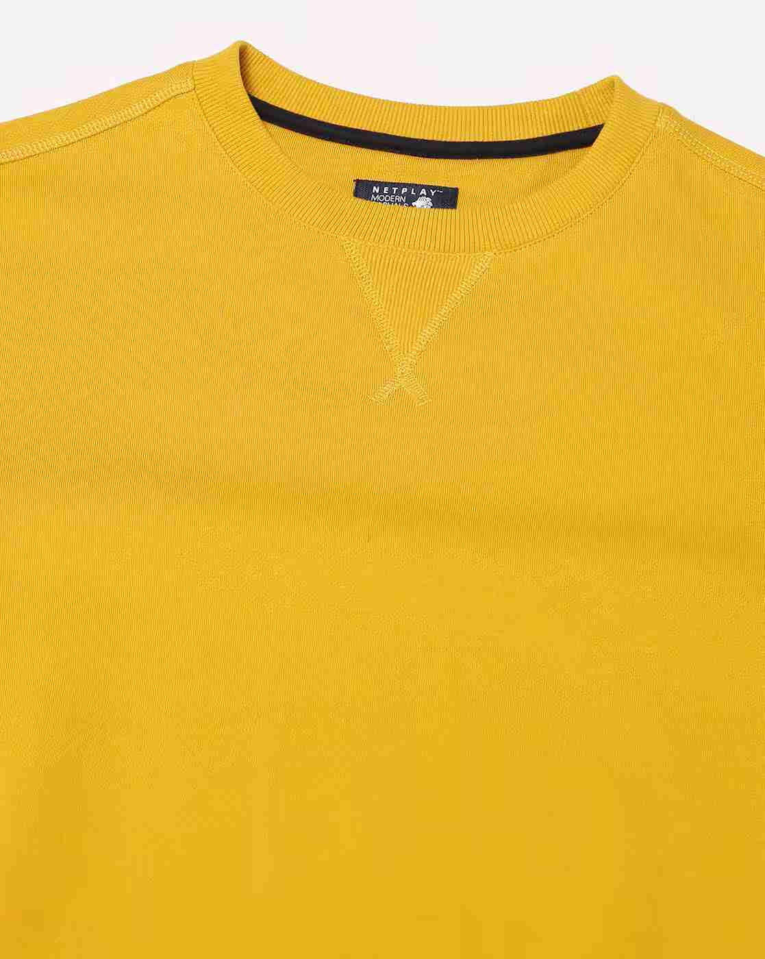 NETPLAY | Men Regular Fit Sweatshirt with Ribbed Hem|4