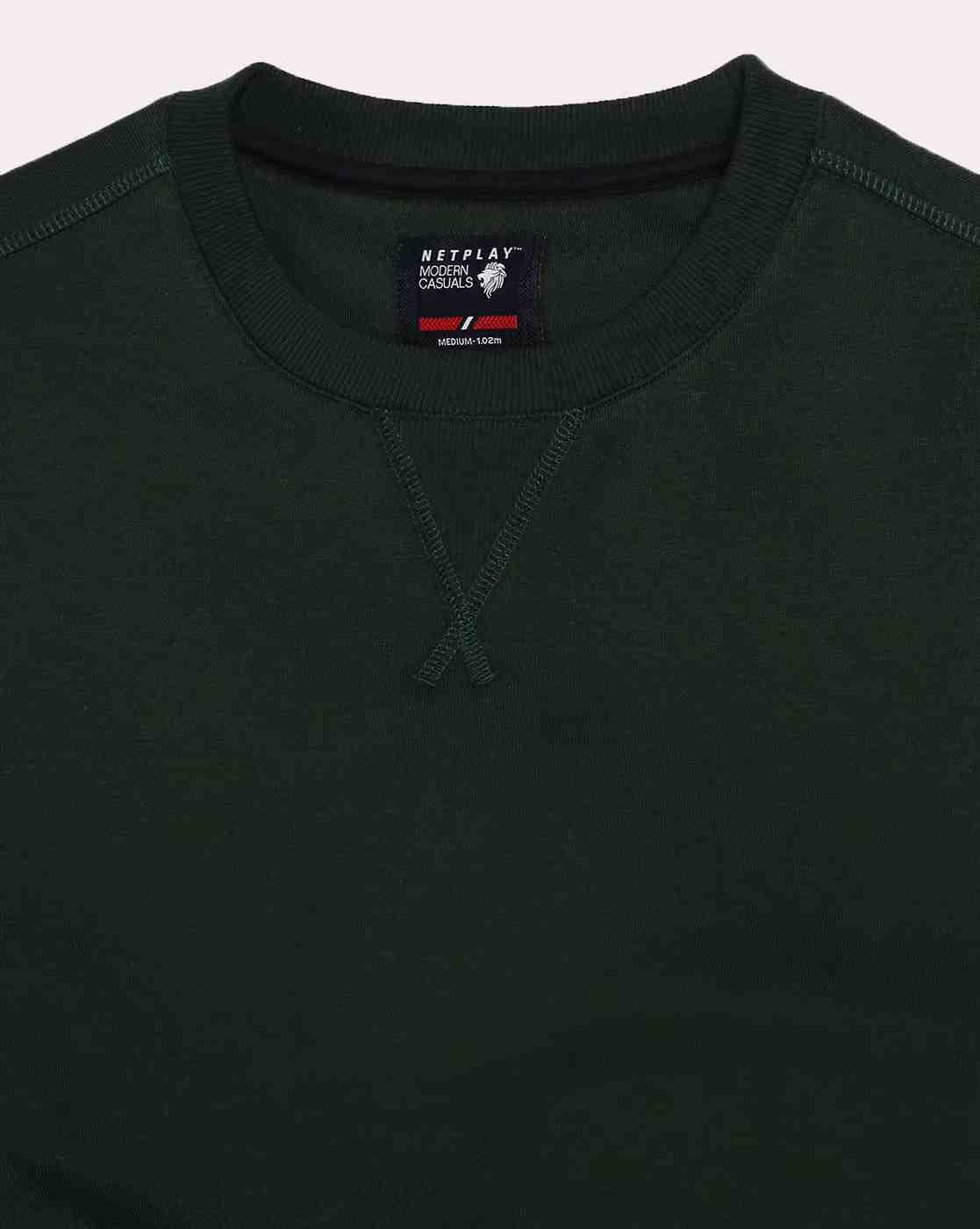 NETPLAY | Men Regular Fit Sweatshirt with Ribbed Hem|5