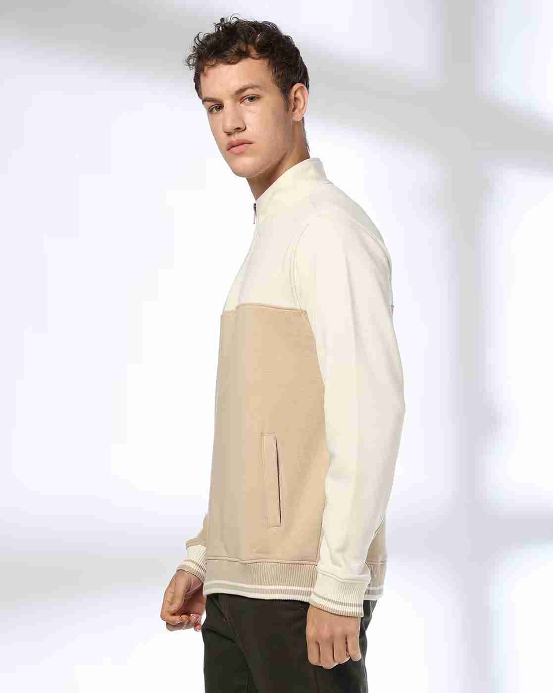 NETPLAY | Men Colourblock Zip-Up Sweatshirt|1