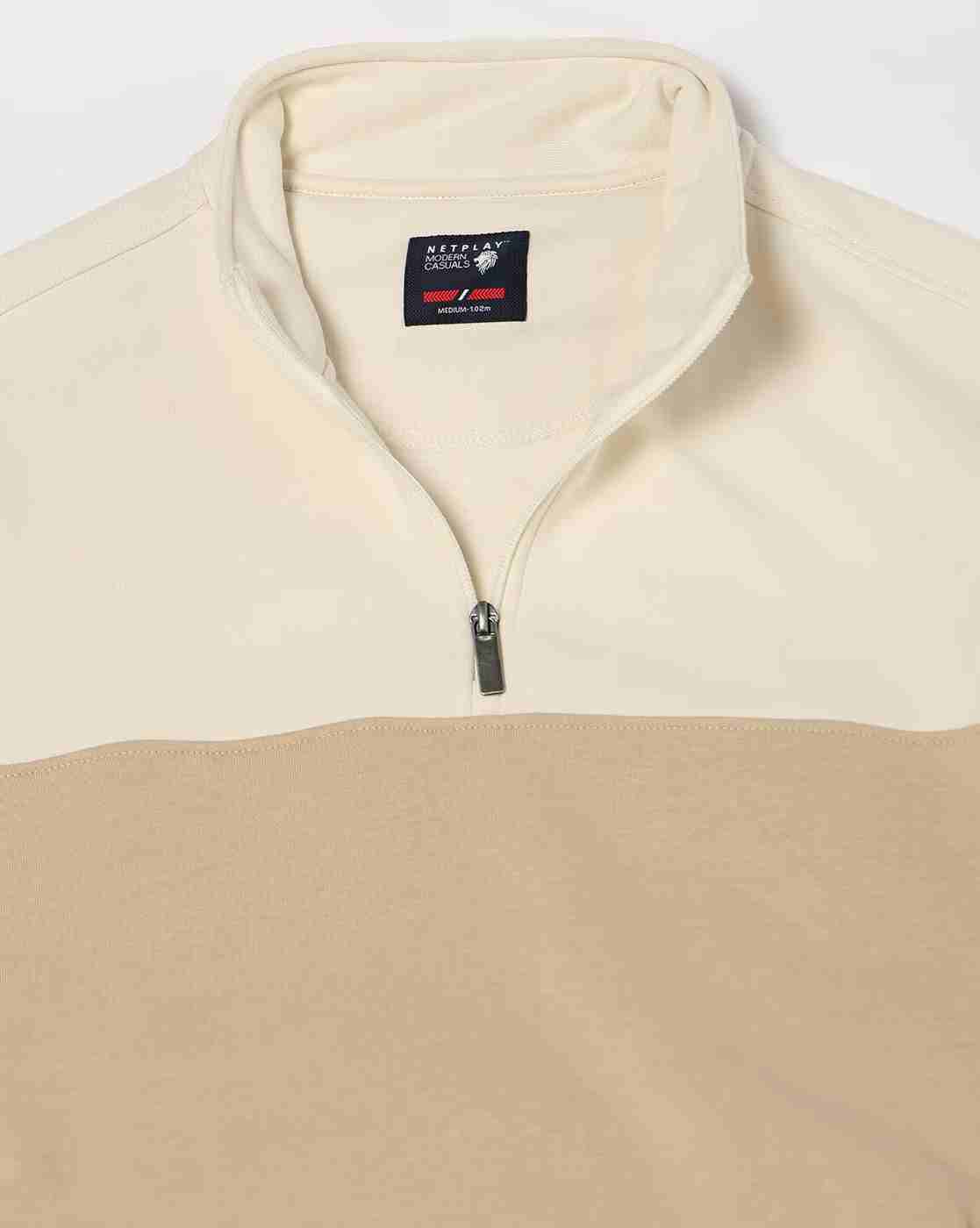 NETPLAY | Men Colourblock Zip-Up Sweatshirt|4