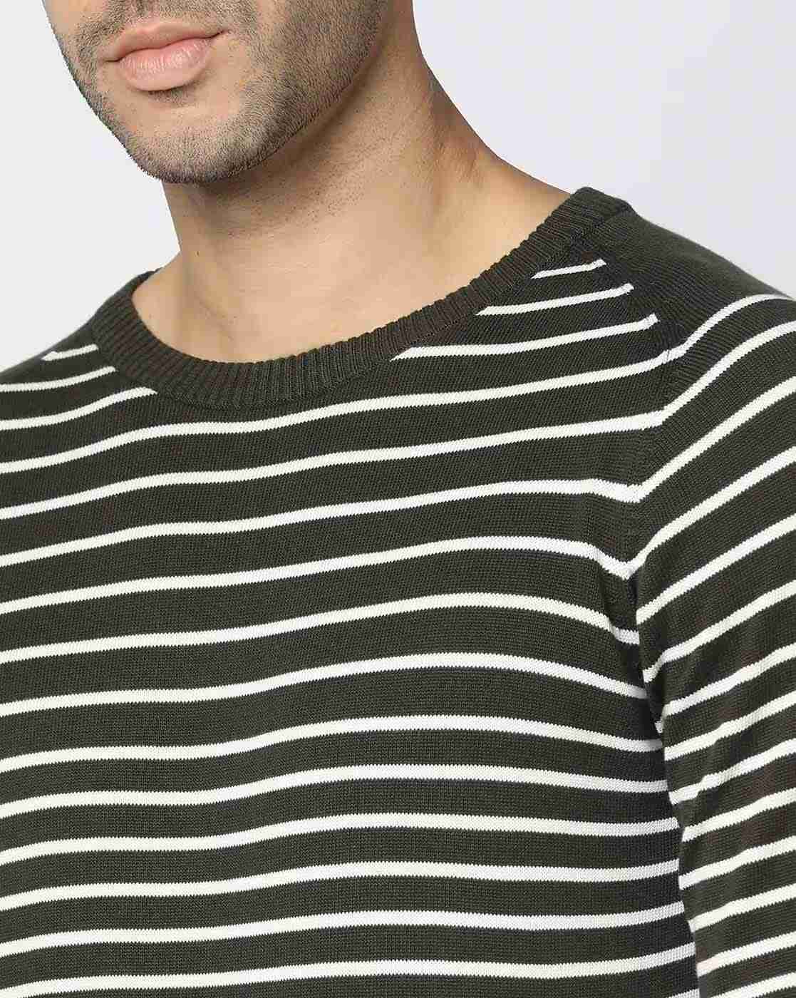 NETPLAY | Men Striped Regular Fit Crew-Neck T-Shirt|4