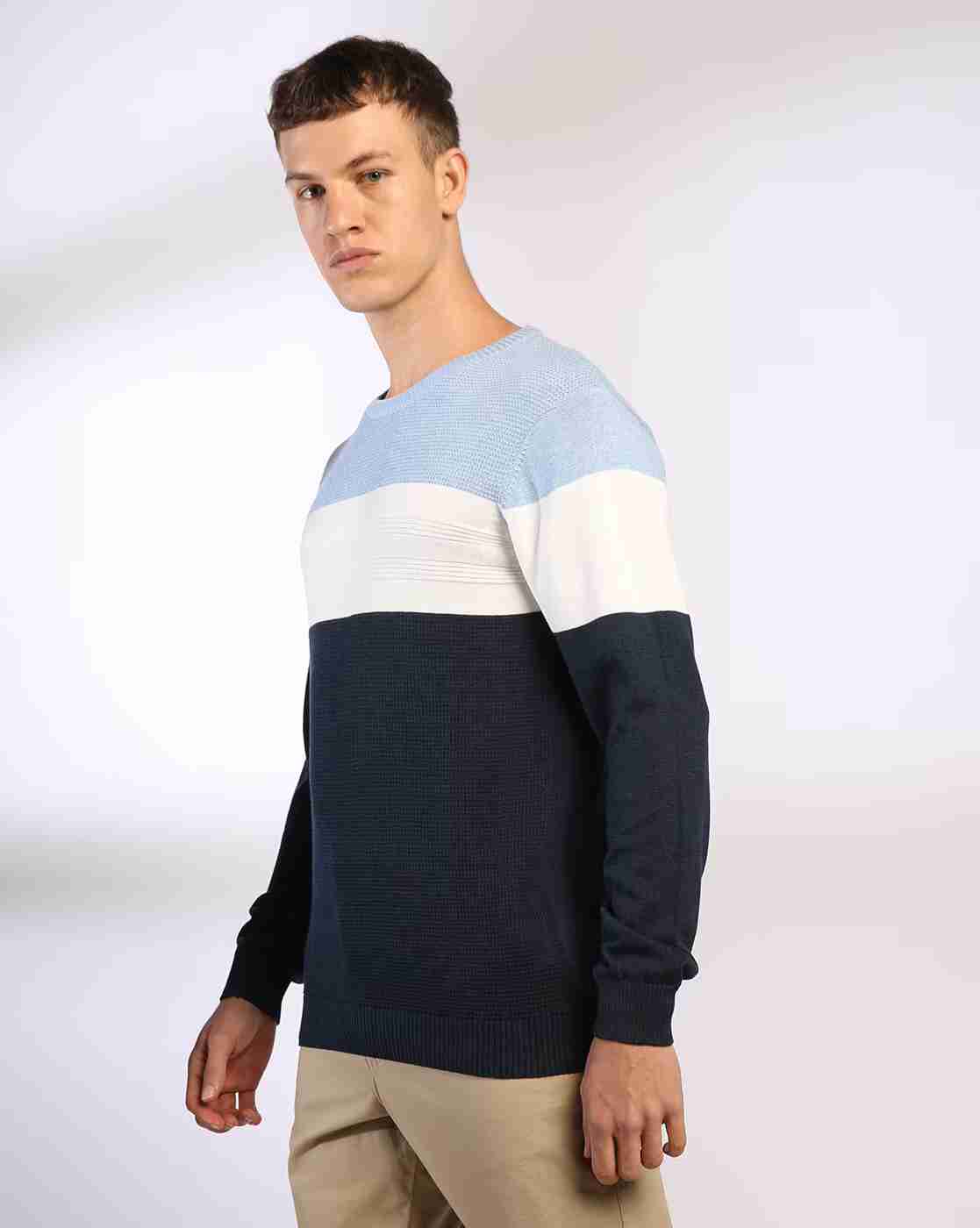 NETPLAY | Men Colourblock Regular Fit Crew- Neck T-Shirt|1