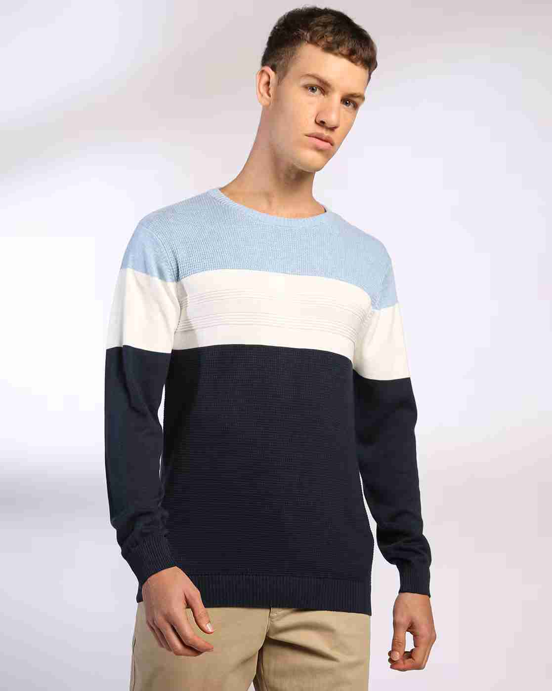 NETPLAY | Men Colourblock Regular Fit Crew- Neck T-Shirt|3