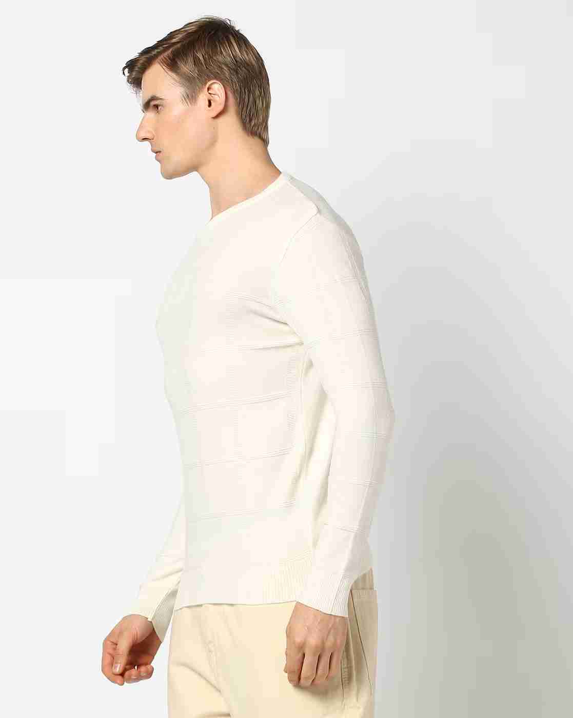 NETPLAY | Men Checked Regular Fit Pullover|1