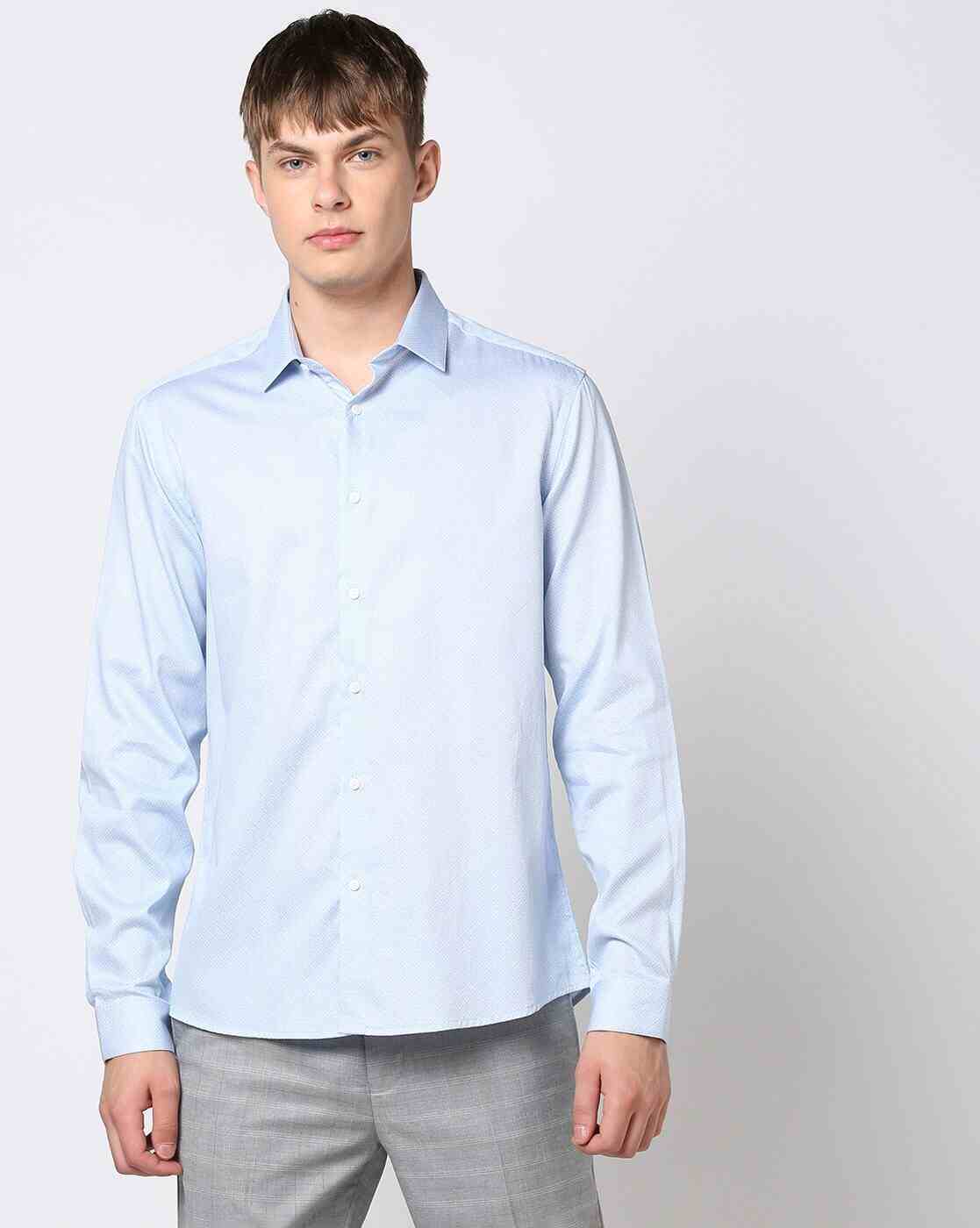 NETPLAY | Men Patterned Regular Fit Cotton Shirt|3
