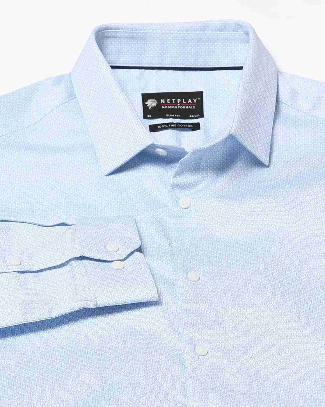 NETPLAY | Men Patterned Regular Fit Cotton Shirt|5