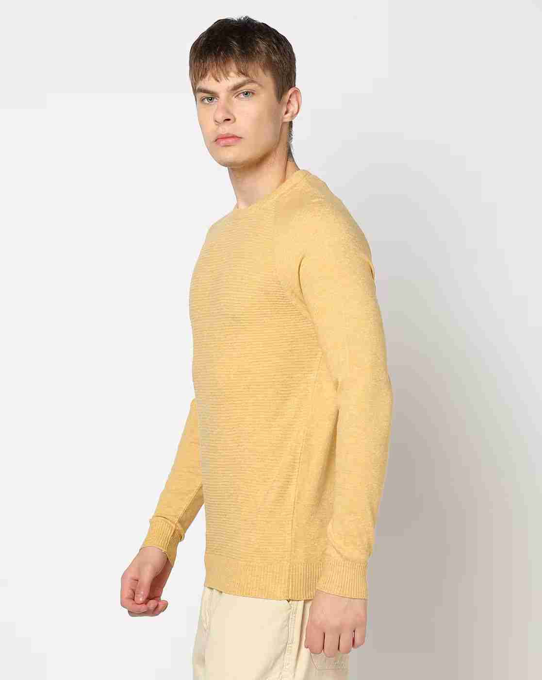 NETPLAY | Men Ribbed Regular Fit Crew-Neck T-Shirt|1