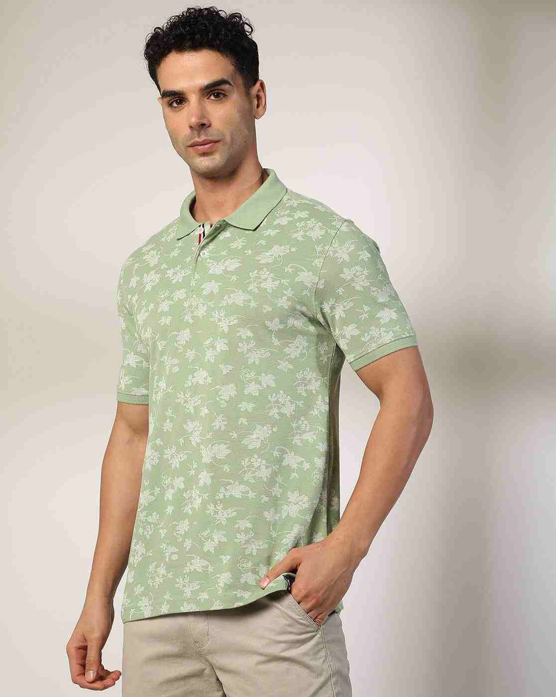 NETPLAY | Men Floral Print Regular Fit Polo T-Shirt|3