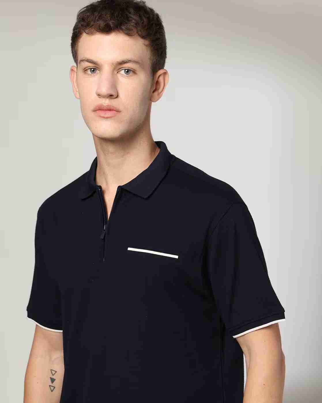 NETPLAY | Men Structured Regular Fit Polo T-Shirt with Welt Pocket|0
