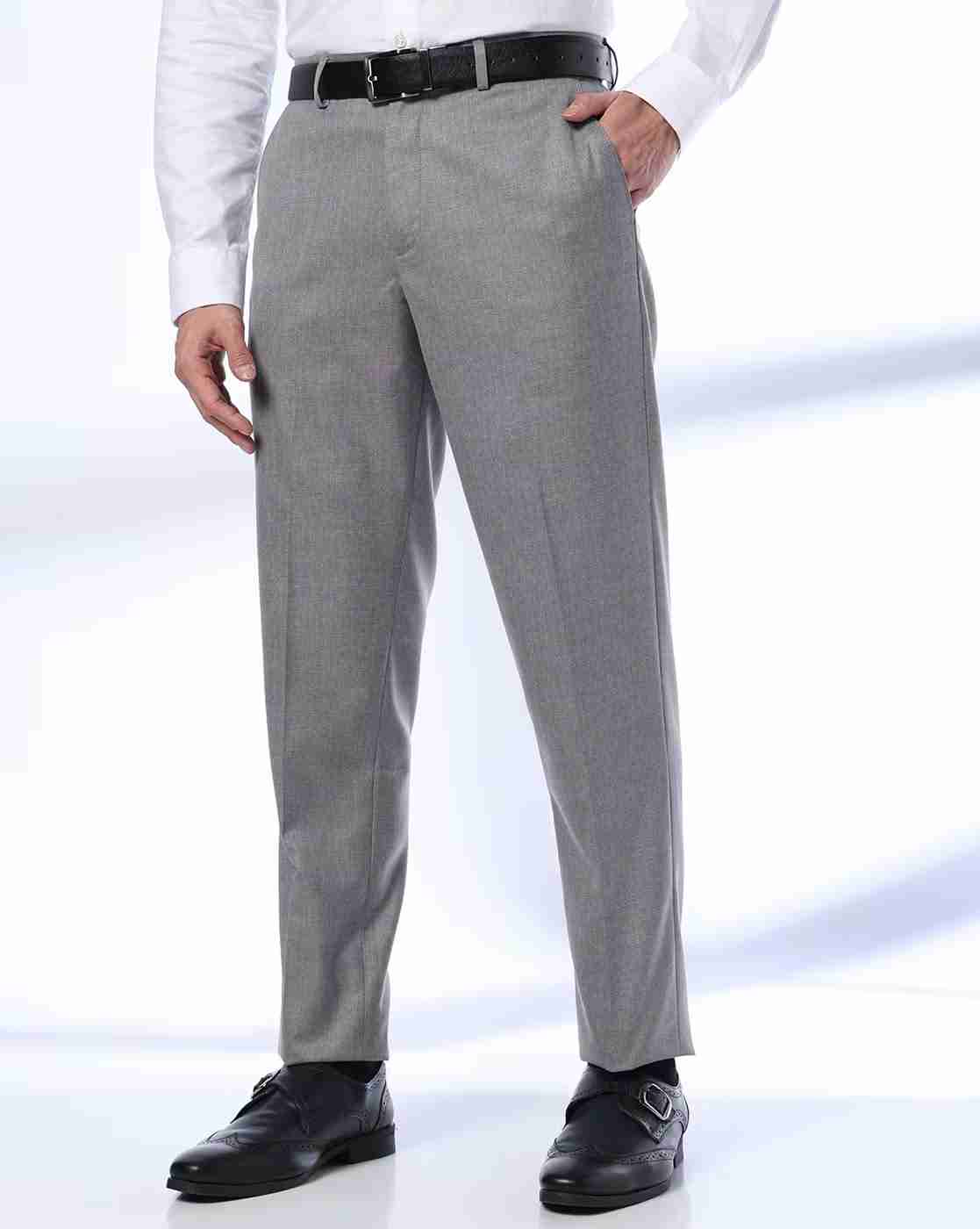 NETPLAY | Men Flat-Front Slim Fit Trousers|0