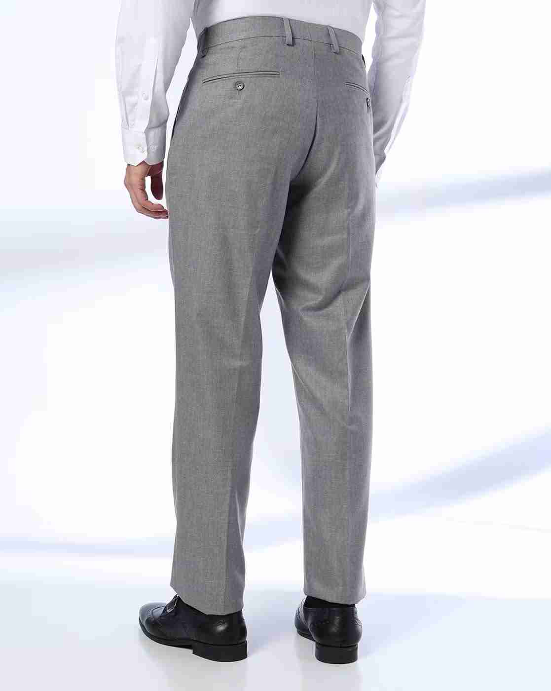 NETPLAY | Men Flat-Front Slim Fit Trousers|2