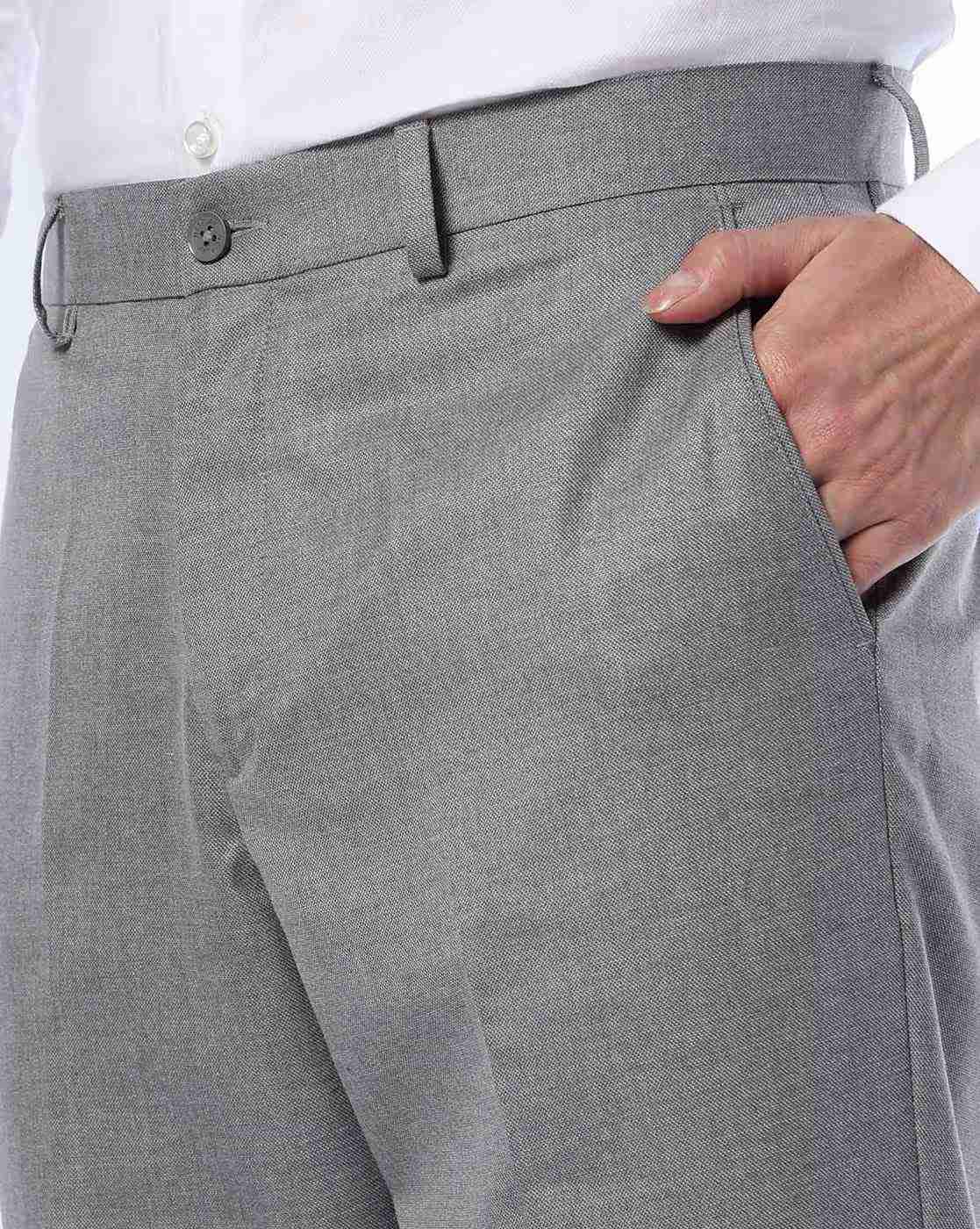 NETPLAY | Men Flat-Front Slim Fit Trousers|3