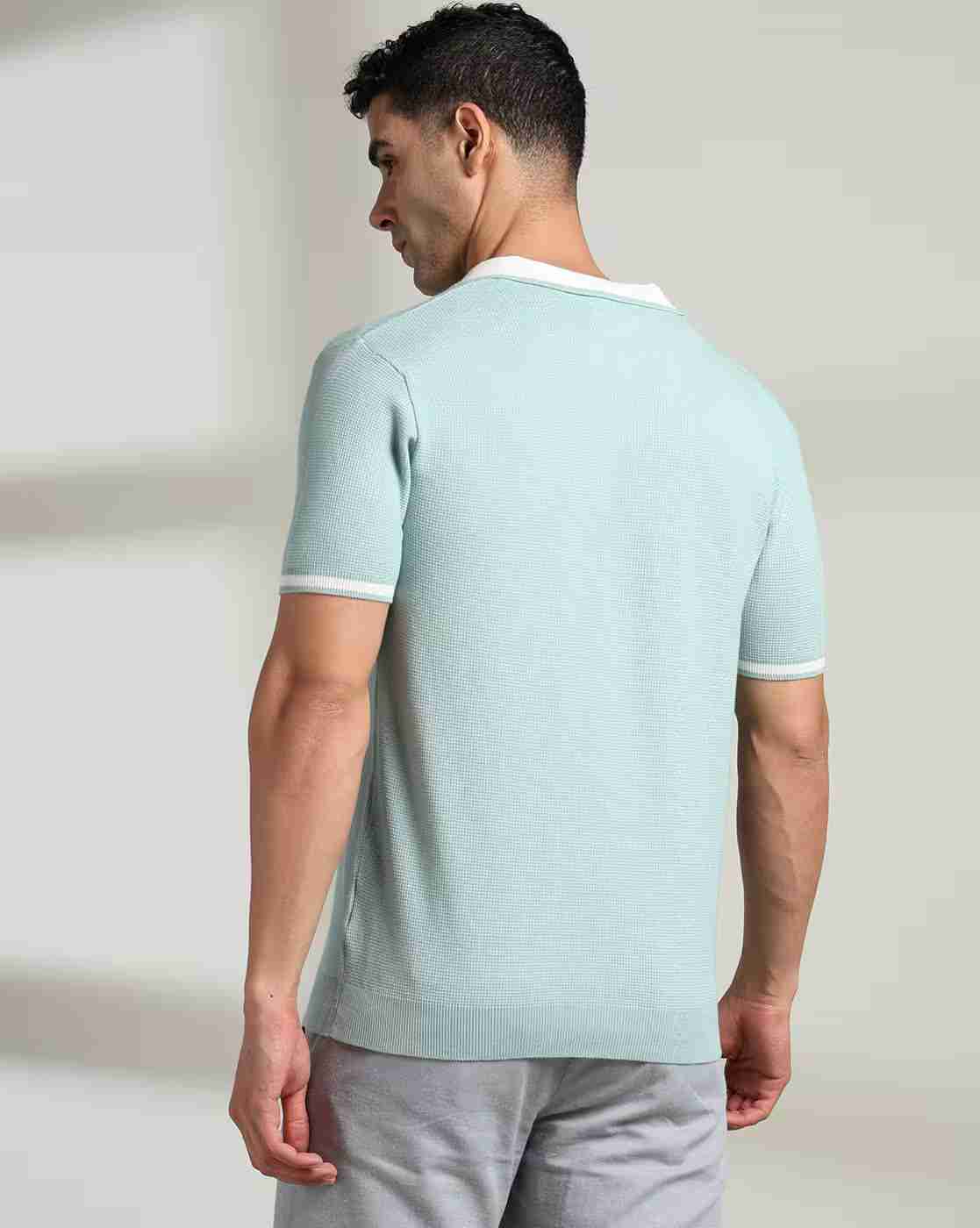 NETPLAY | Men Structured Checked Regular Fit Polo T-Shirt|2