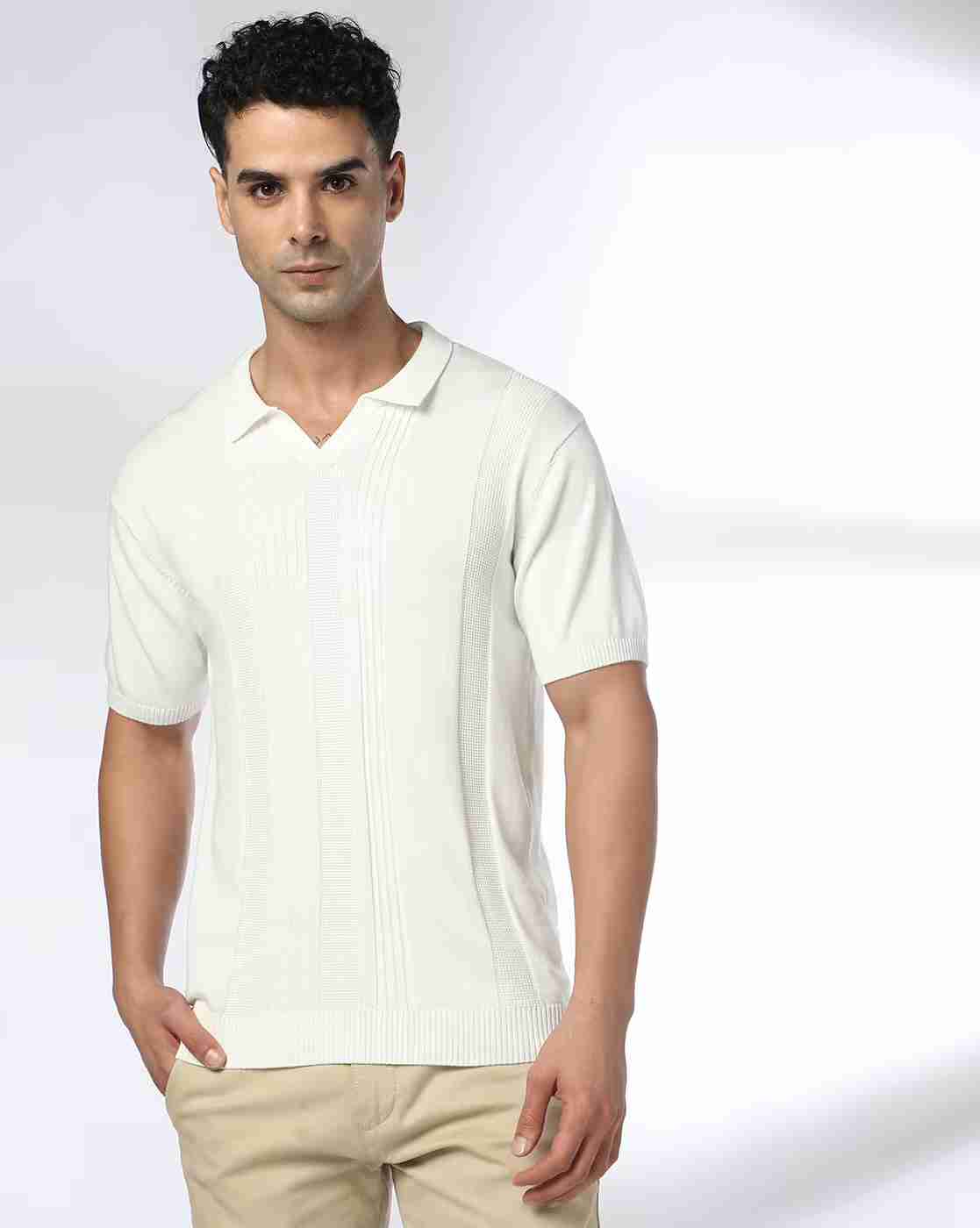 NETPLAY | Men Striped Slim Fit Polo T-Shirt|3