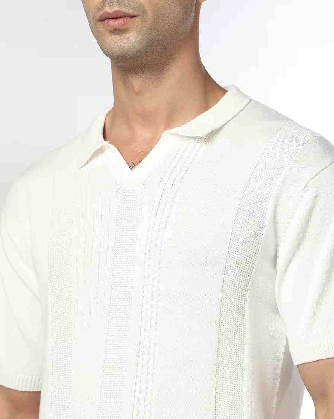 NETPLAY | Men Striped Slim Fit Polo T-Shirt|4