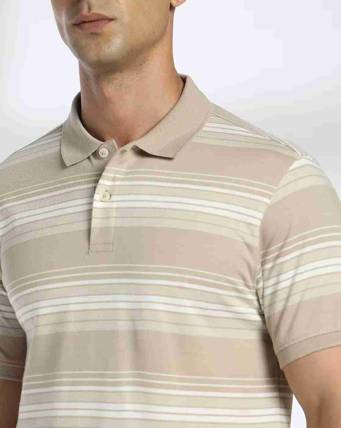 NETPLAY | Men Striped Slim Fit Polo T-Shirt|3