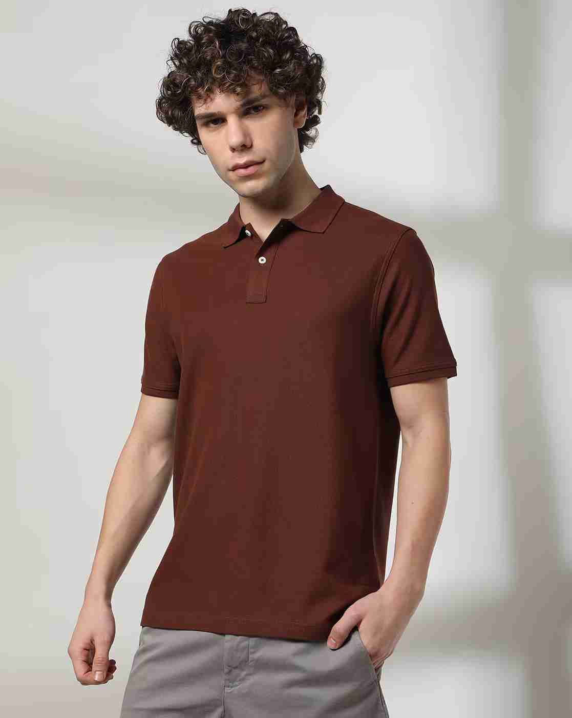 Men Slim Fit Cotton Polo T-Shirt
