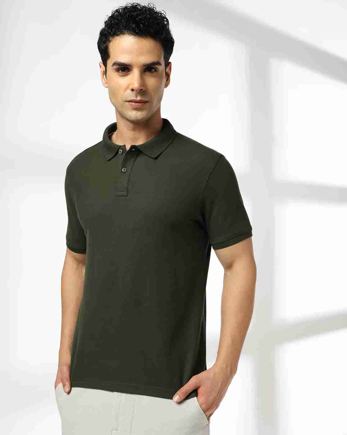 NETPLAY | Men Slim Fit Cotton Polo T-Shirt|1