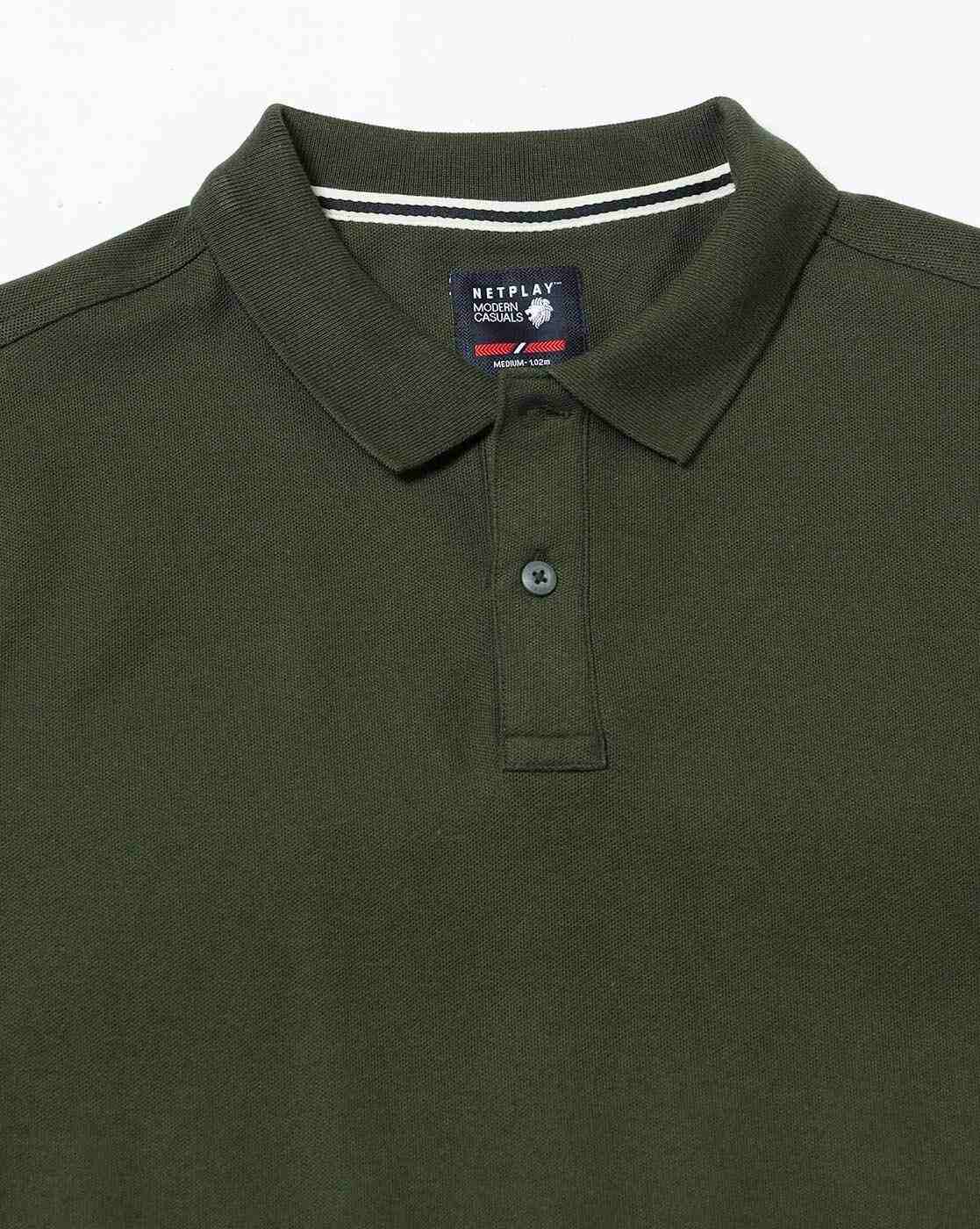 NETPLAY | Men Slim Fit Cotton Polo T-Shirt|5
