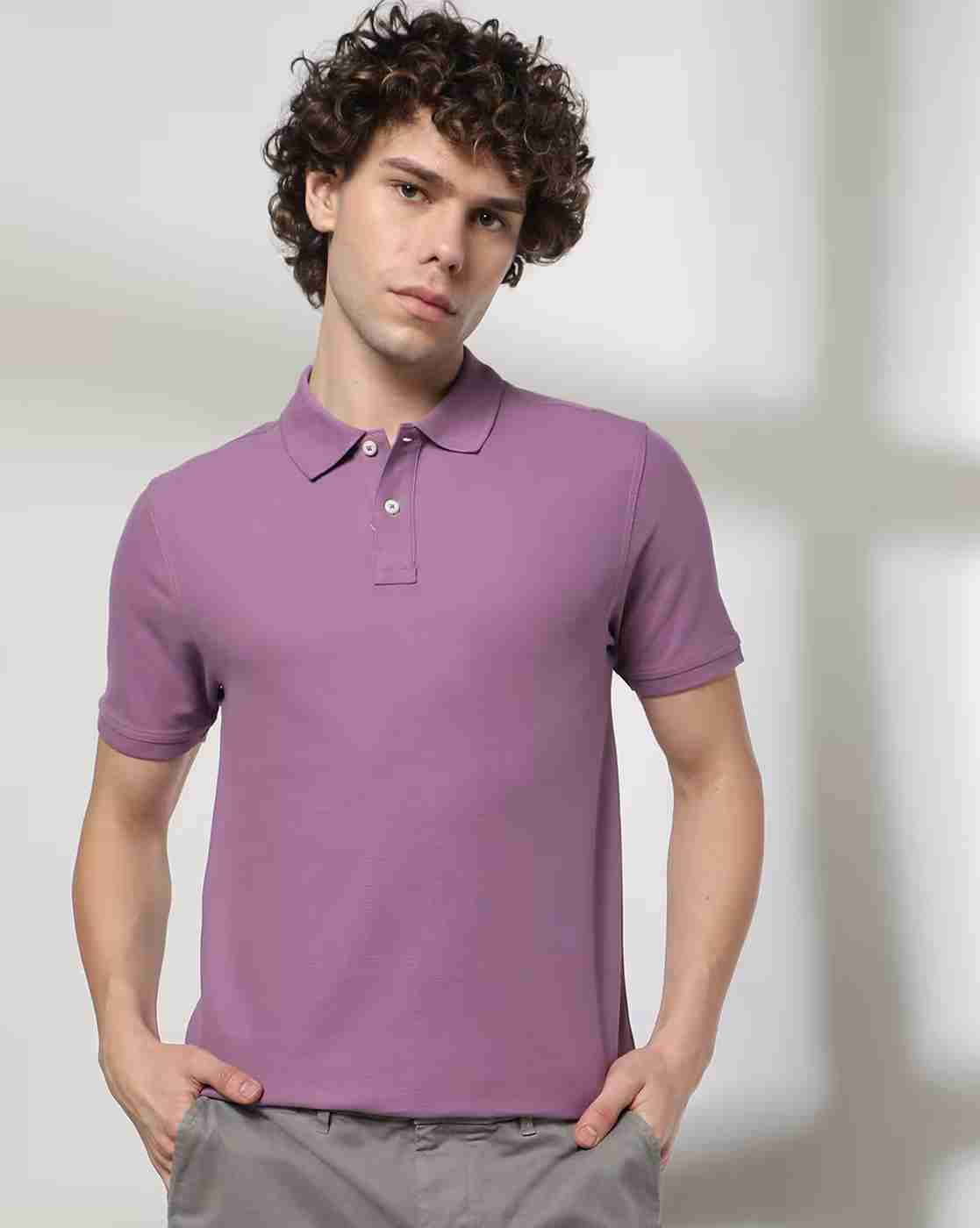 Men Slim Fit Cotton Polo T-Shirt