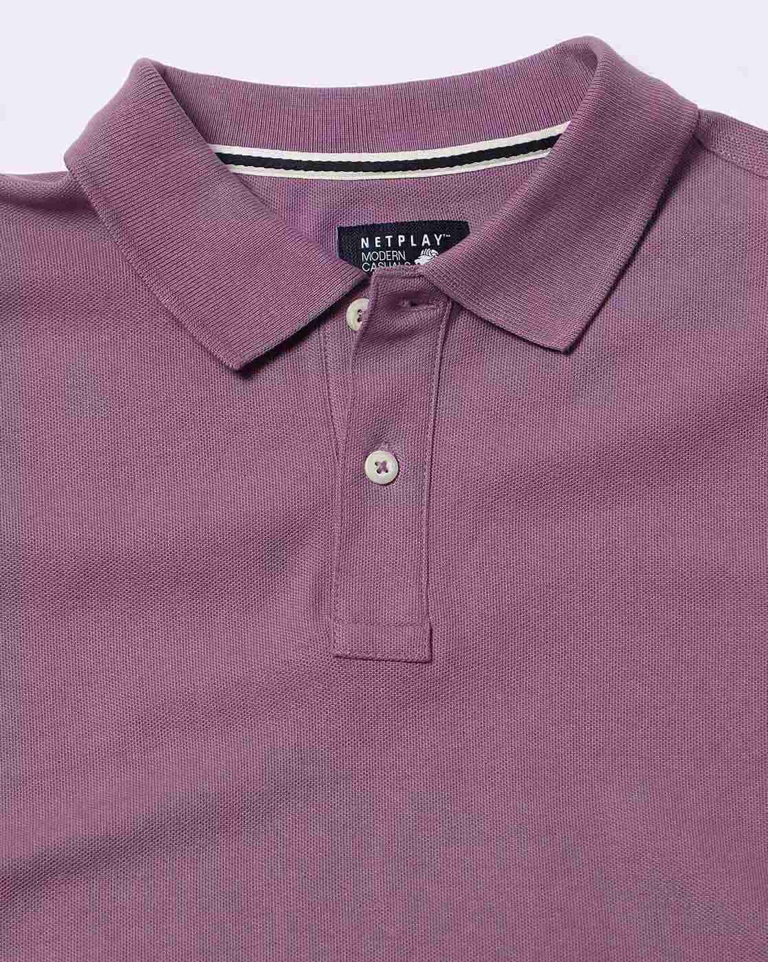 NETPLAY | Men Slim Fit Cotton Polo T-Shirt|4