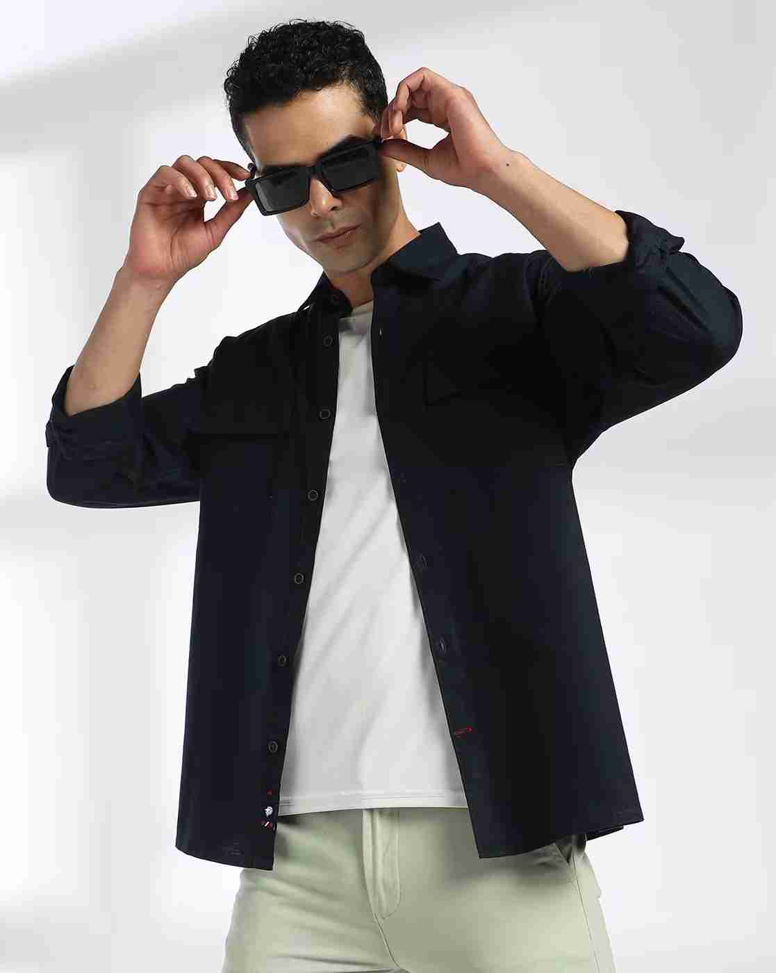 NETPLAY | Men Smart Fit Cotton Shacket with Flap Pockets|0