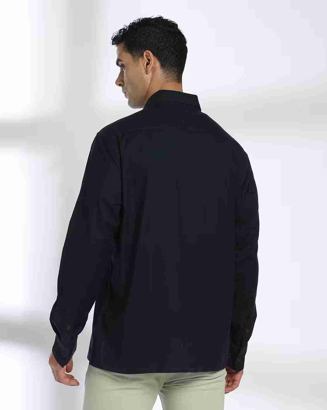 NETPLAY | Men Smart Fit Cotton Shacket with Flap Pockets|2