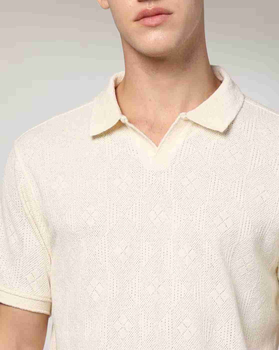 NETPLAY | Men Patterned Slim Fit Polo T-Shirt|3